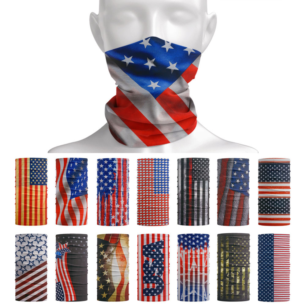 Riding Gear - Usa Vlag Patroon Zon Beschermende Sjaal