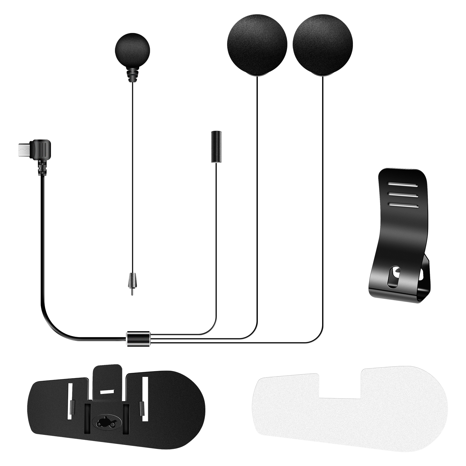 Universal Motorcycle Helmet Intercom Headset - Fodsports Microfoon Luidspreker Oortelefoon met clip