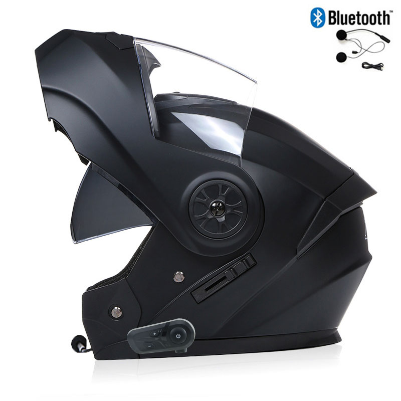 Full Face Motorcycle Helmet With Bluetooth - Bluetooth Heren Motorhelmen Volledig Gezicht Casco