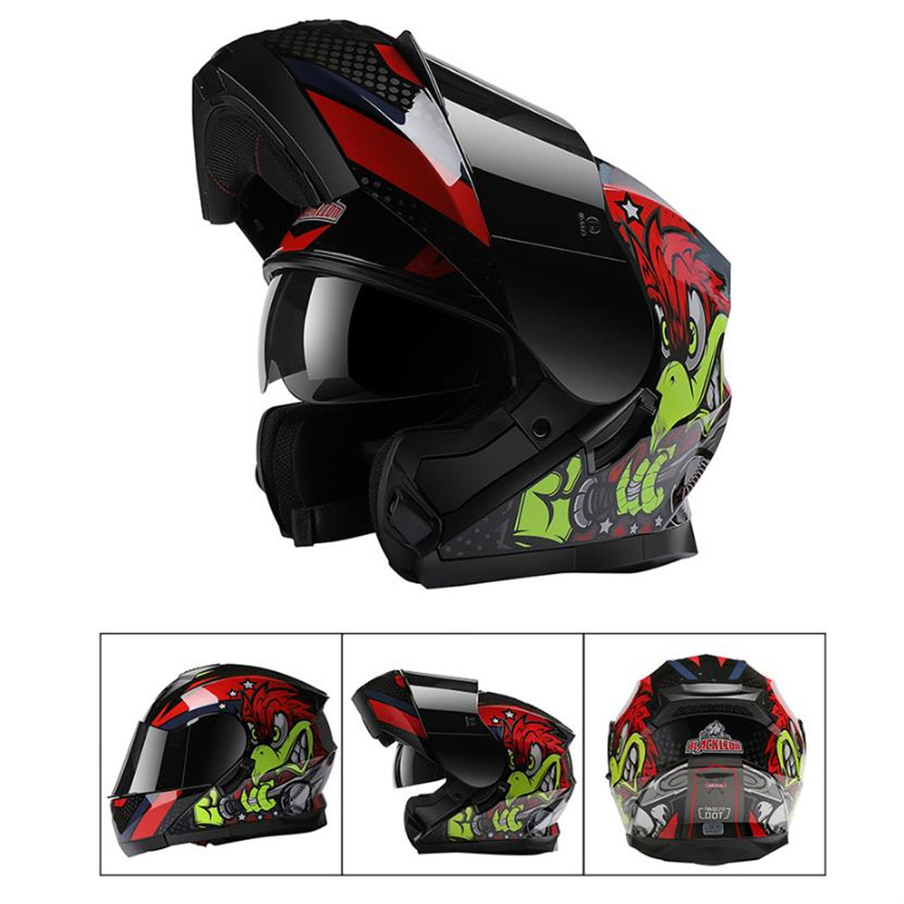 Dual Visor Motorcycle Racing Helmet - Volledige Gezicht ADV Motorfiets Dual Vizier