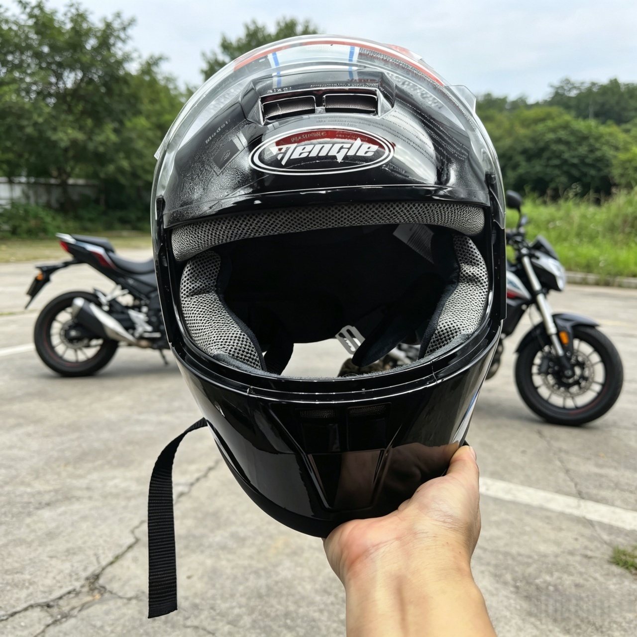 Dual Visor Motorcycle Racing Helmet - Volledige gezichtsmotorhelm met dubbele vizier, racehelm,