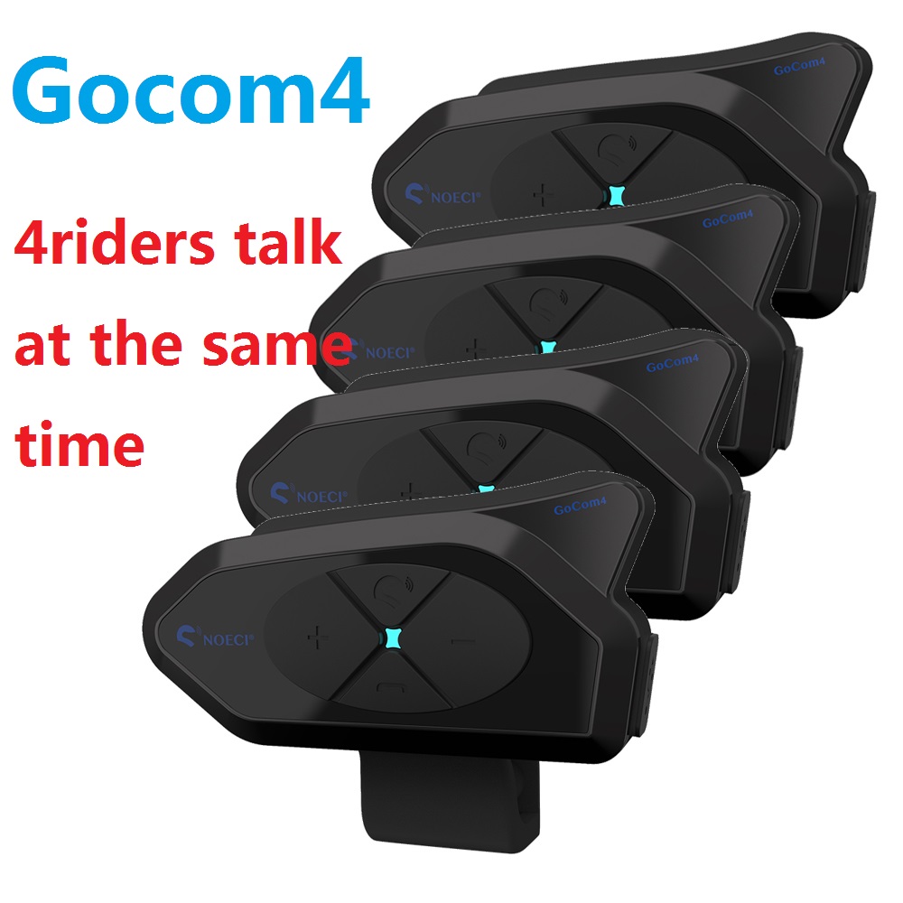 Universal Motorcycle Helmet Intercom Headset - Gocom4 Motorfiets Bluetooth Intercom Helm Communicator