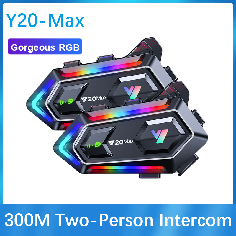 Motorcycle Helmets - Y20 MAX Motorhelm Bluetooth Headset Intercom