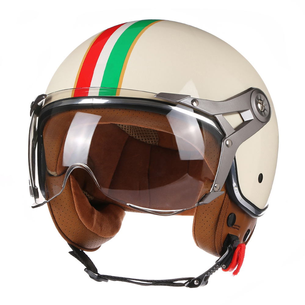Vintage Open Face Retro Helmet - DOT Open Face 3/4 Motorfiets Retro