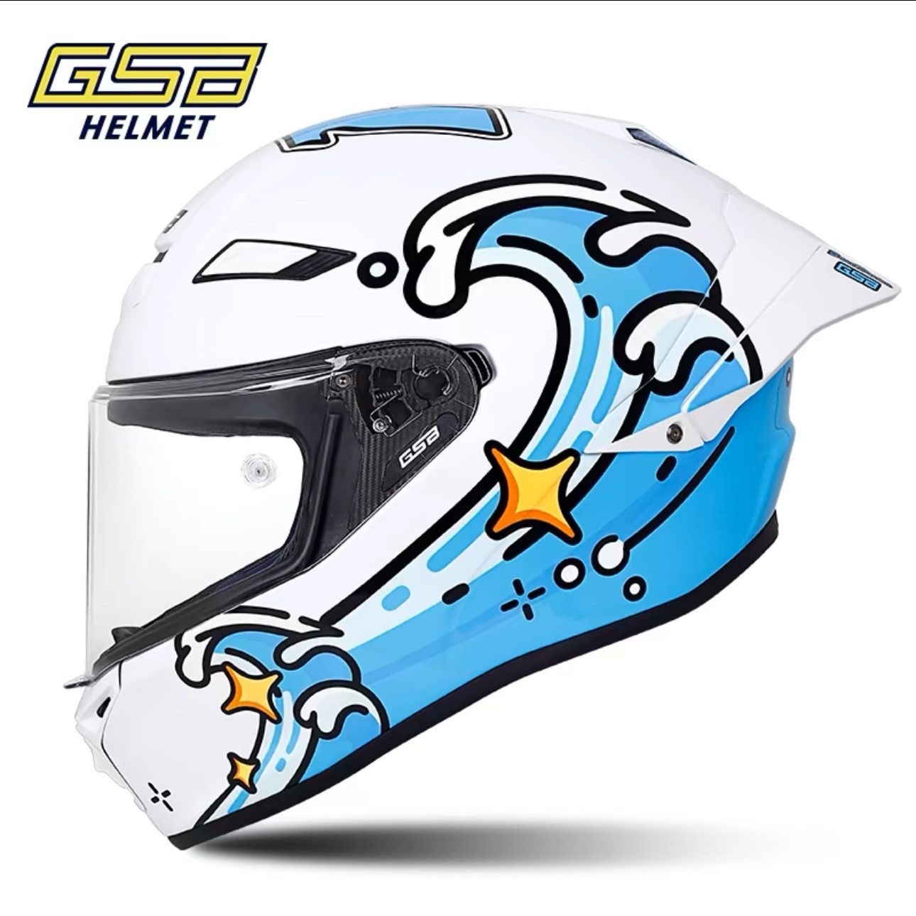 Carbon Fiber Lightweight Motorcycle Helmet - GSB Carbon Fiber Helm RC5 Motorfiets