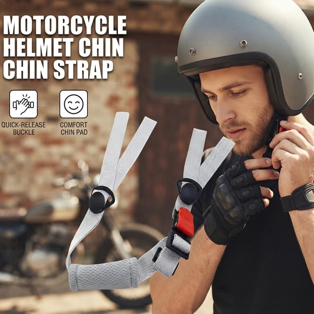 Quick Release Buckle Motorcycle Helmet - Universele motorhelm kinband met snelontgrendelingsgesp, verstelbare