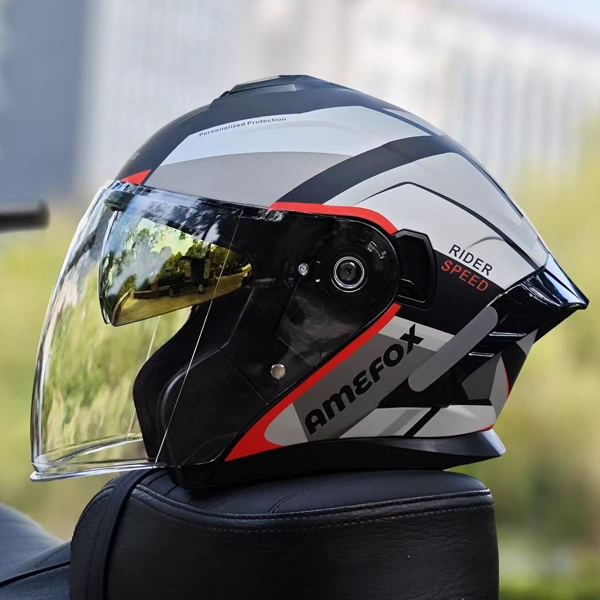 Motorcycle Helmet Inner Sun Visor Lens - Dubbele vizier open face helm 3/4