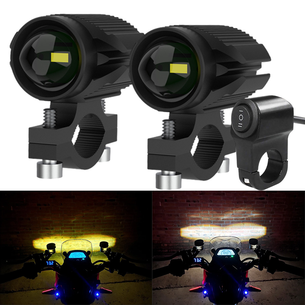 Extra Led Koplampen Voor Motor - Universal Motorcycle Led Headlight Projector recensie en prijs