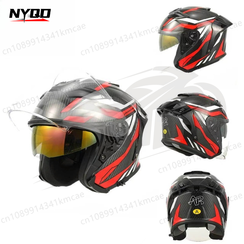 Koolstofvezel motorfietshelm D - Carbon Fiber Lightweight Motorcycle Helmet recensie en prijs