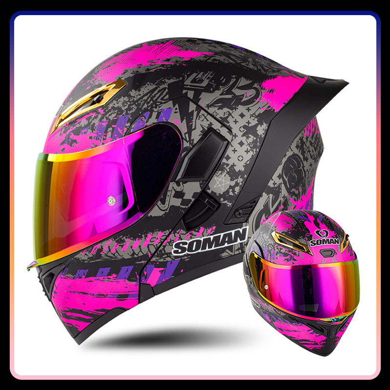 Vier seizoenen universele opkl - Dual Visor Motorcycle Racing Helmet recensie en prijs