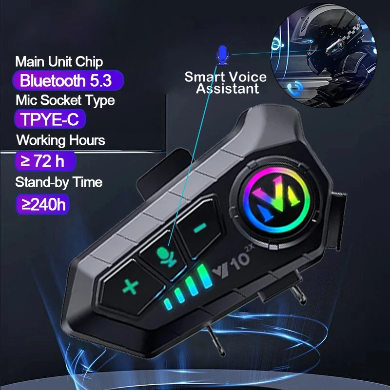 V10 2X Bluetooth Motorhelm Int - Full Face Motorcycle Helmet With Bluetooth recensie en prijs