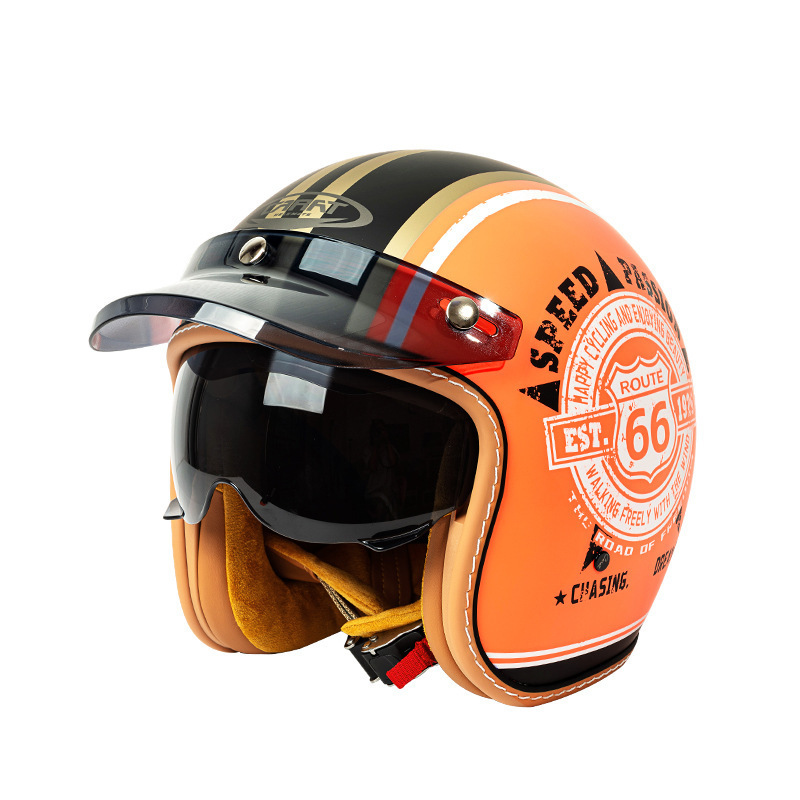 Vintage open motorhelm retro 3 - Vintage Open Face Retro Helmet recensie en prijs
