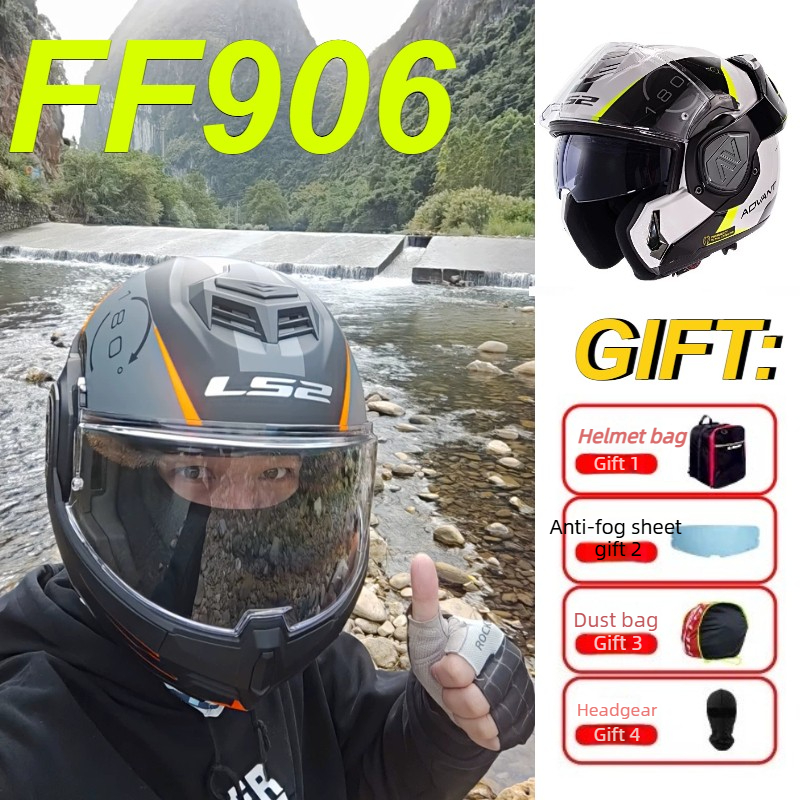 LS2 FF906 Advant Modulaire Fli - Modular Flip Up Motorcycle Helmet Dot Approved recensie en prijs