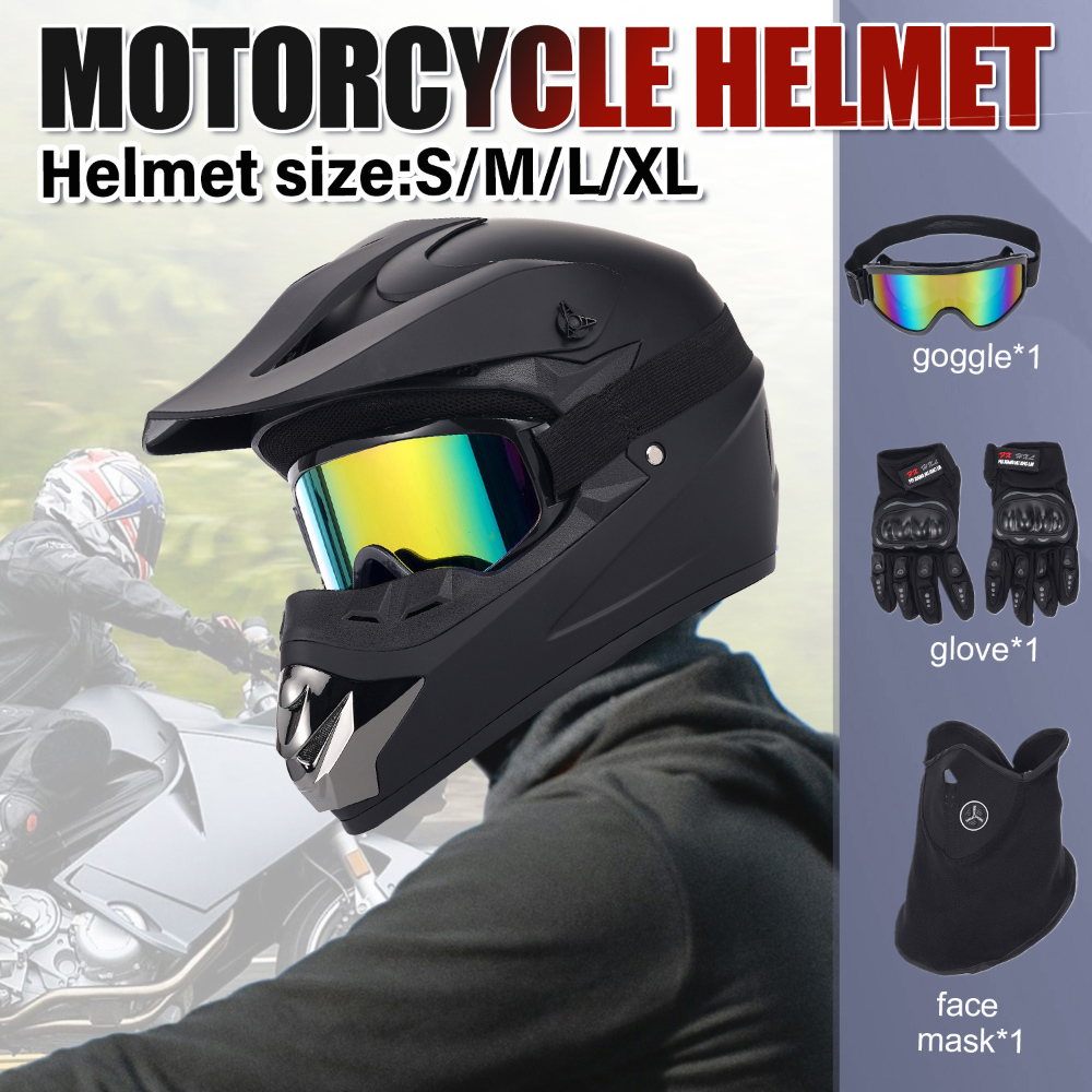 Off-road motorhelm vierdelige  - Off Road Motocross Helmet Goggles Set recensie en prijs