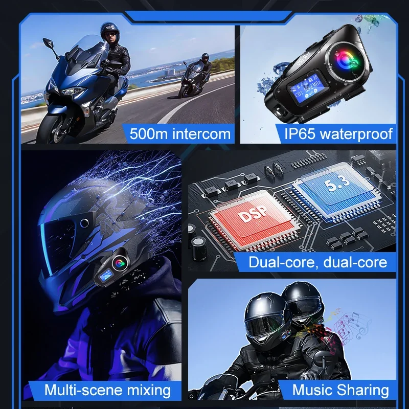 Groot Scherm Display Helm Inte - Universal Motorcycle Helmet Intercom Headset recensie en prijs