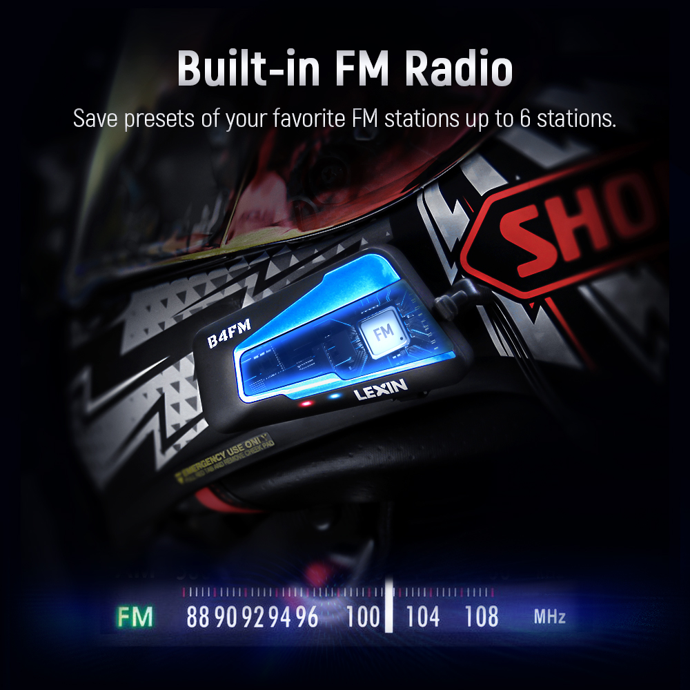Lexin B4FM-X Bluetooth Motorfi - Full Face Motorcycle Helmet With Bluetooth recensie en prijs