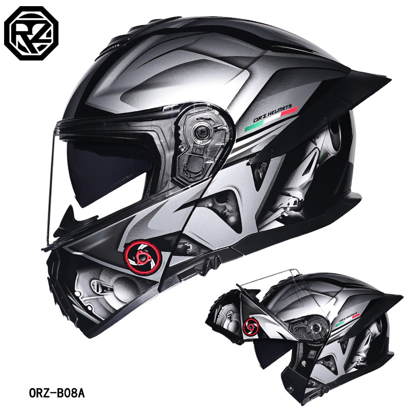 ORZ Motorhelm Dubbel vizier Mo - Modular Flip Up Motorcycle Helmet Dot Approved recensie en prijs