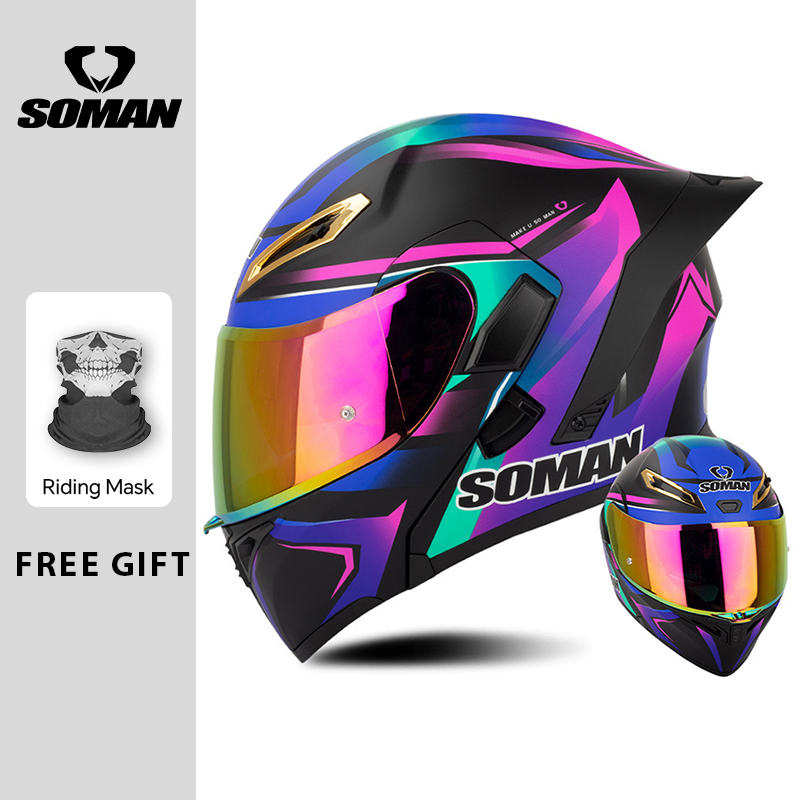 Unisex DOT goedgekeurde opklap - Dual Visor Motorcycle Racing Helmet recensie en prijs