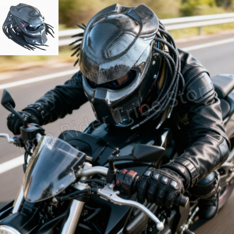HOT Racing Predator Carbon Fib - Custom Predator Motorcycle Helmet recensie en prijs