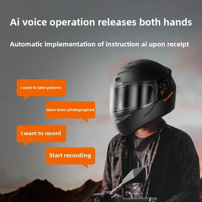 AI Intelligence Motorhelm met  - Full Face Motorcycle Helmet With Bluetooth recensie en prijs