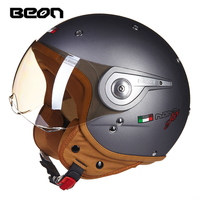 BEON B-110 Motorhelm beon 3/4  - Vintage Open Face Retro Helmet recensie en prijs