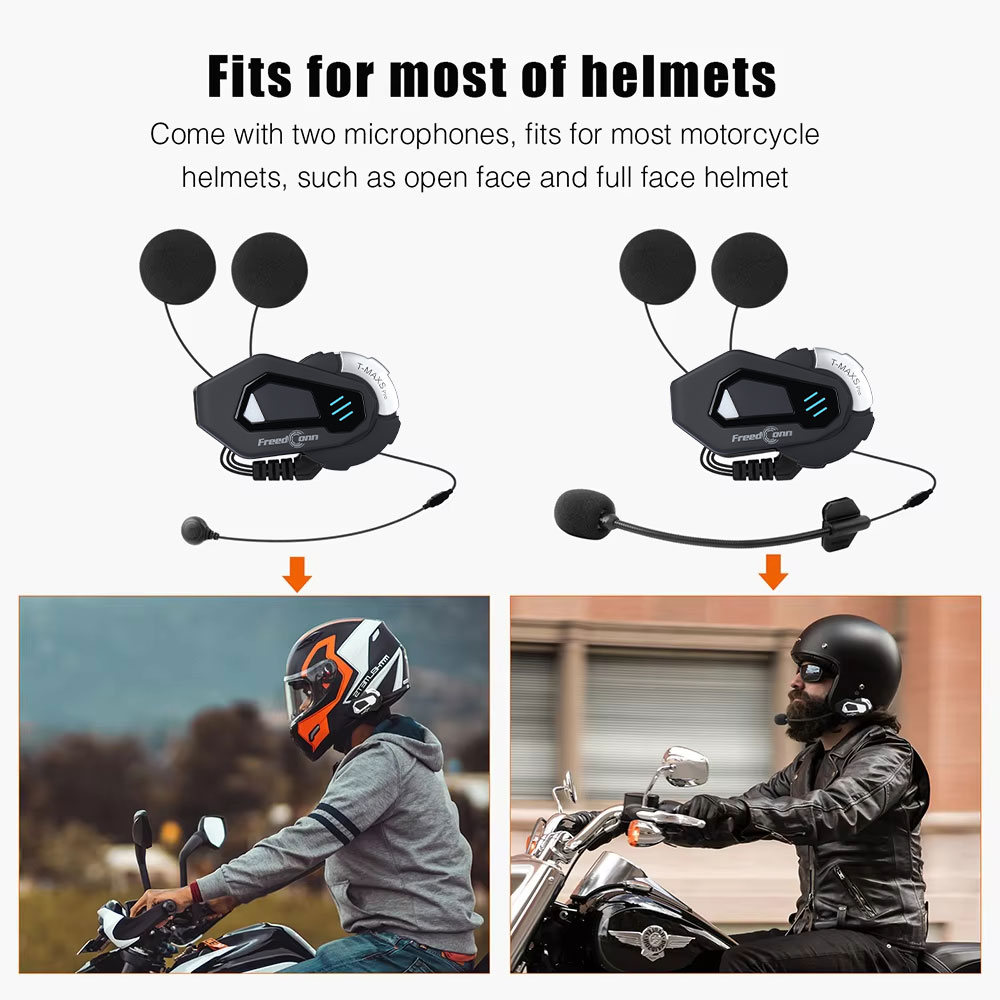 FreedConn T MAX S PRO Motorfie - Universal Motorcycle Helmet Intercom Headset recensie en prijs