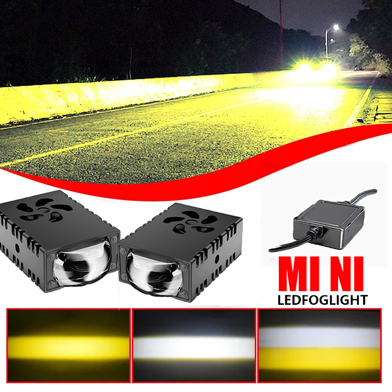 1PCS/2PCS Mini LED Rijlicht Pr - Universal Motorcycle Led Headlight Projector recensie en prijs