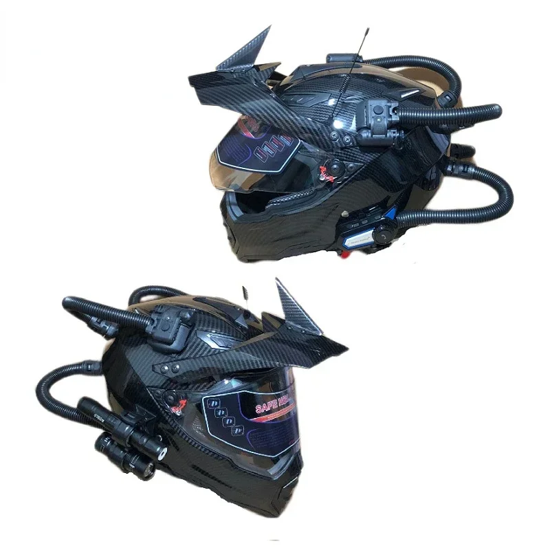 Retro helm motorfiets off-road - Full Face Motorcycle Helmet With Bluetooth recensie en prijs