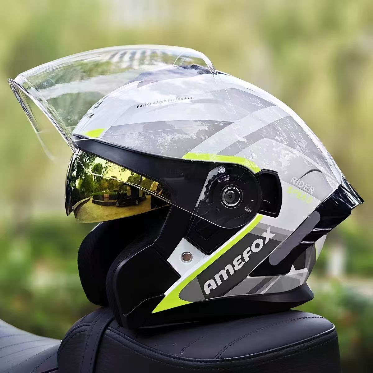 Dubbele vizier open face helm  - Motorcycle Helmet Inner Sun Visor Lens recensie en prijs